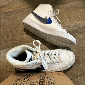 Nike White and Navy High-Tops